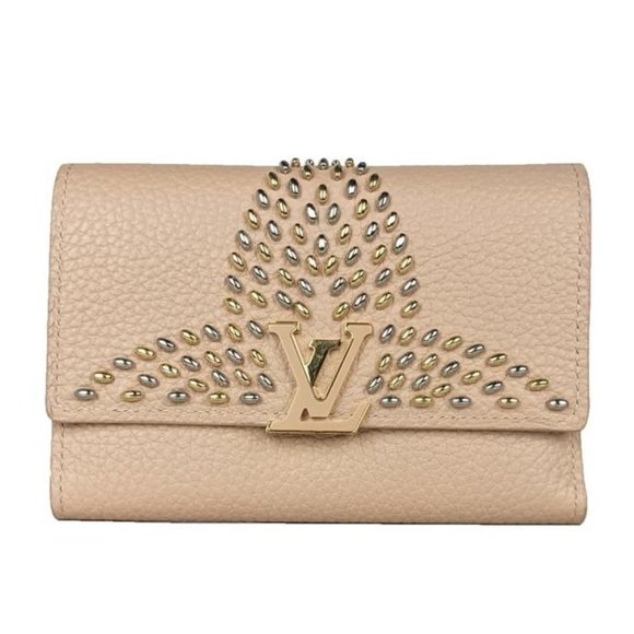 Louis Vuitton Handbags - Louis Vuitton Peach Capucines Studded Wallet